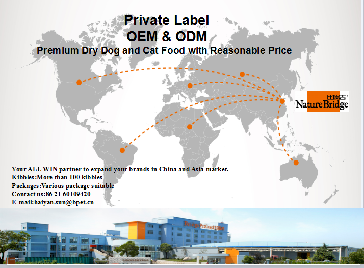 Dry dog and cat food export to many countries