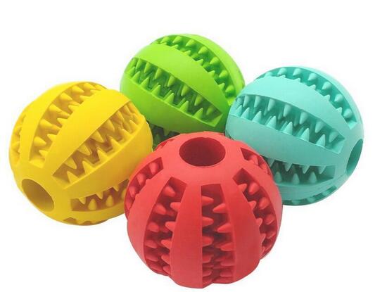 Rubber Pet Cleaning Chewing Balls Toys Ball Chew Toys Tooth Cleaning Balls Food Dog Toy 