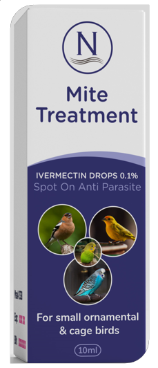 Ivermectin 0.1% 10ml - Mite Treatment for small birds