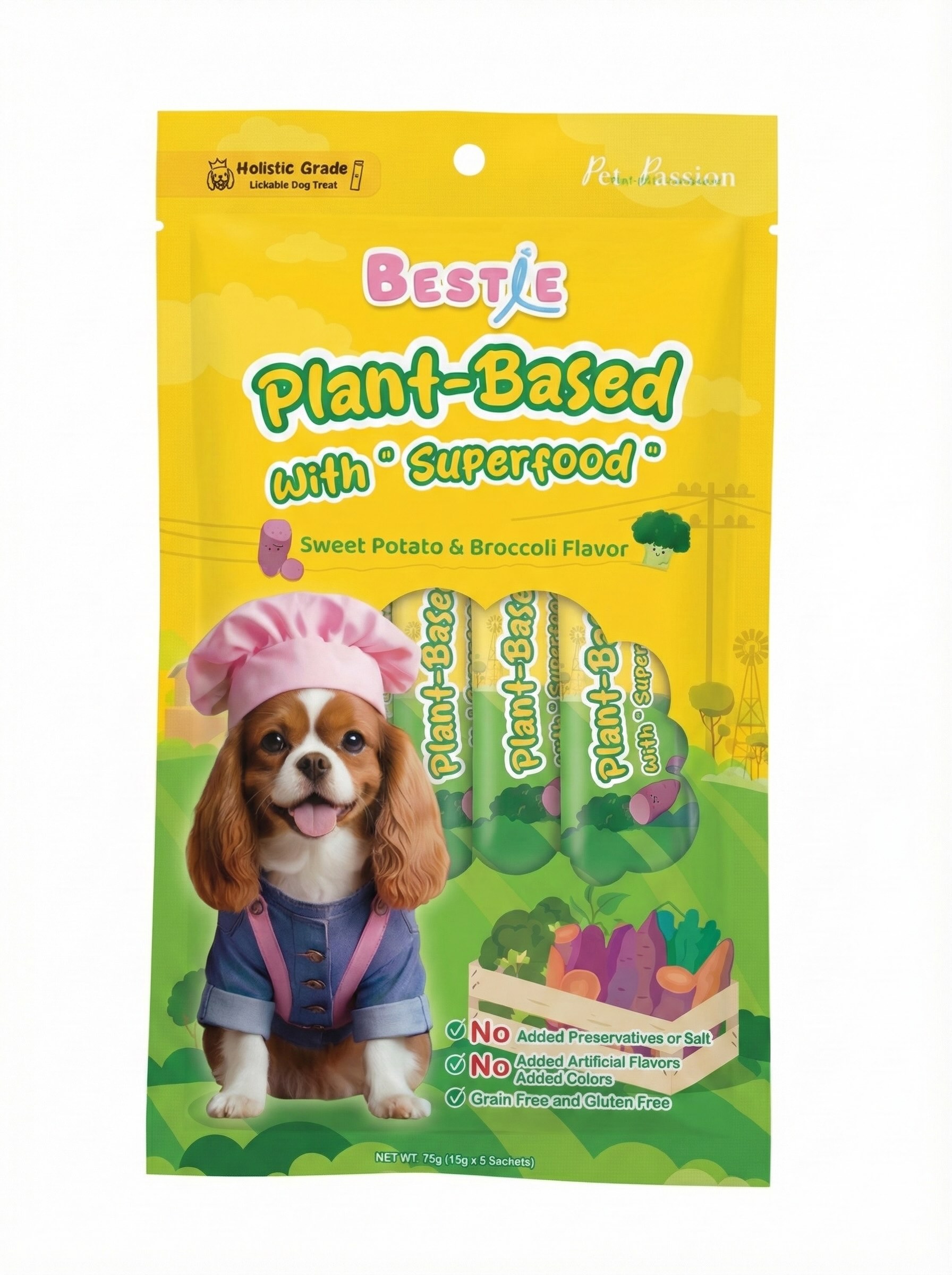 Bestie Plant-Based Dog Lick Treat - Sweet Potato & Broccoli