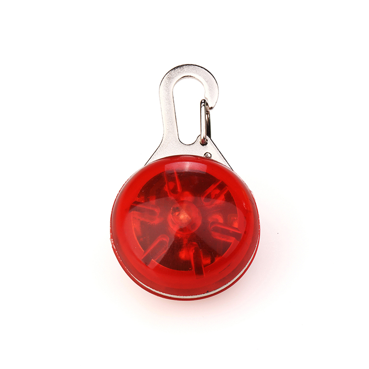 LED Round lighted pet tag CR2032 battery replaceable pendant for pet