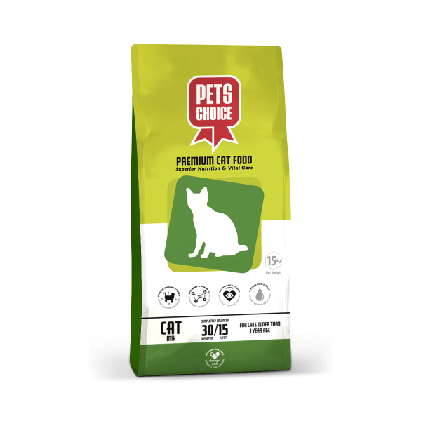 Pets Choice Premium Gourmet(Mix) & Rice Adult Cat Food 15 Kg