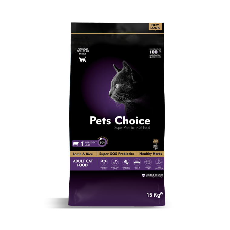 Pets Choice Super Premium - Lamb & Rice Adult Cat Food 15 Kg
