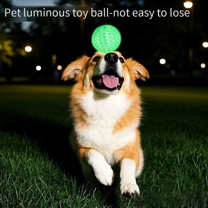 Bite Resistant Dog Luminous Toy Ball for Boredom Relief