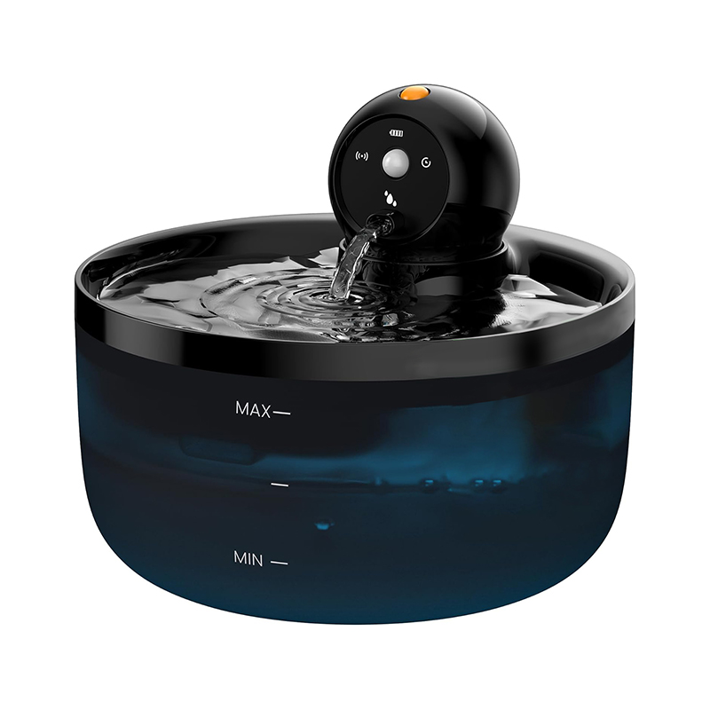 Cordless Cat Water Fountain 2.5L 3 Modes IR Sensor 4-Stage Filter