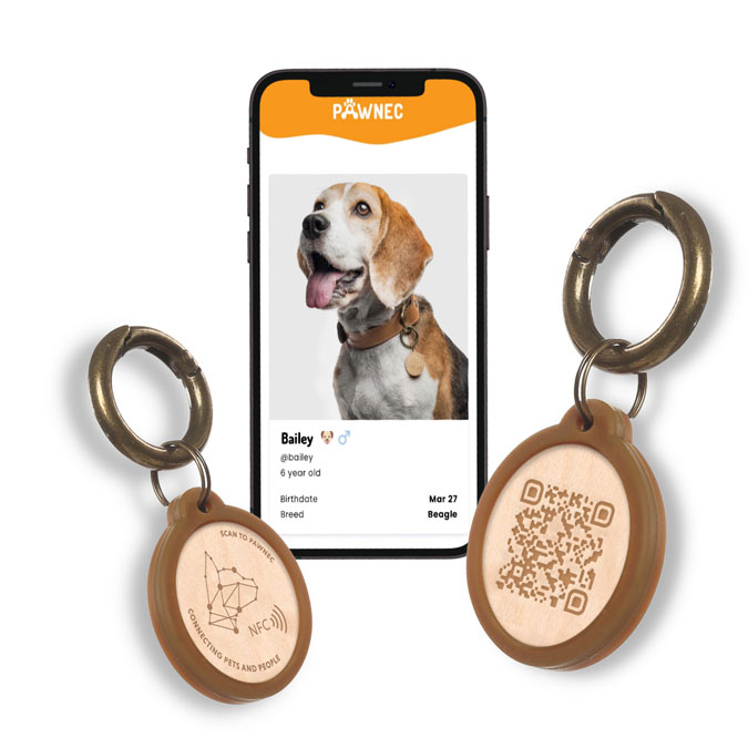 Dog Tag with QR Code and NFC - Cat Tag - Personalized Dog Tag - Engraved Dog Tag