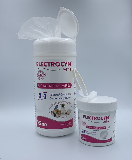 ELECTROCYN vetis , antimicrobial wipes for wound care and general hygiene
